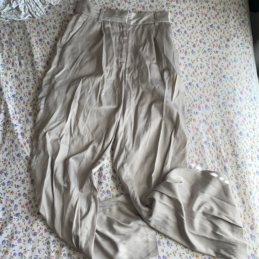 H&M satin High Waisted Trousers